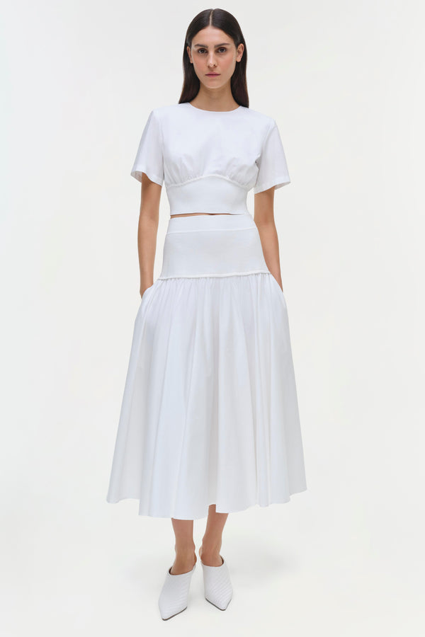 jonathan simkhai Stella Skirt WHITE