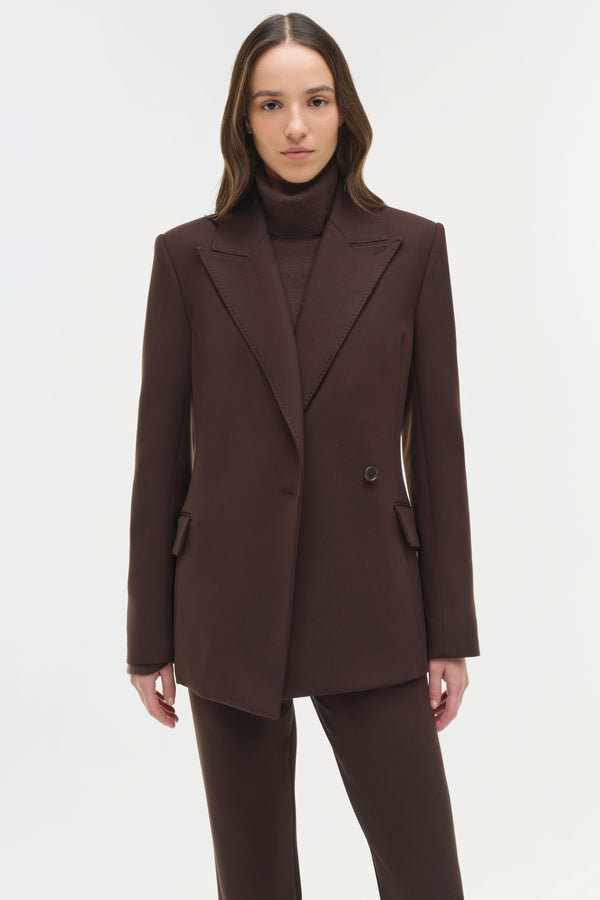 Jonathan Simkhai Surabhi Blazer CHOCOLATE