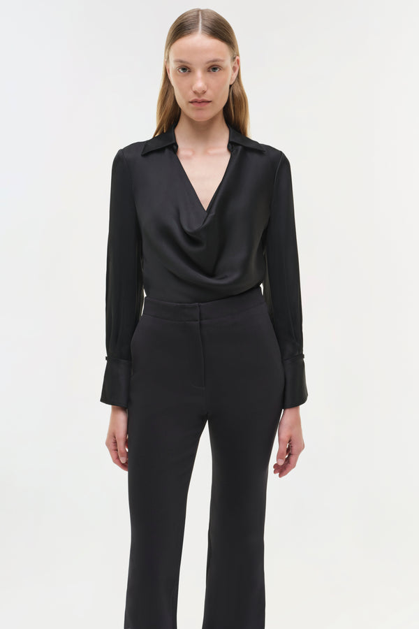 Jonathan Simkhai Symone Satin Top Black
