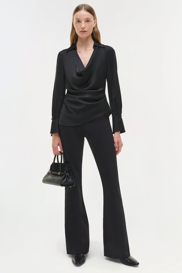 jonathan simkhai Symone Satin Top Black