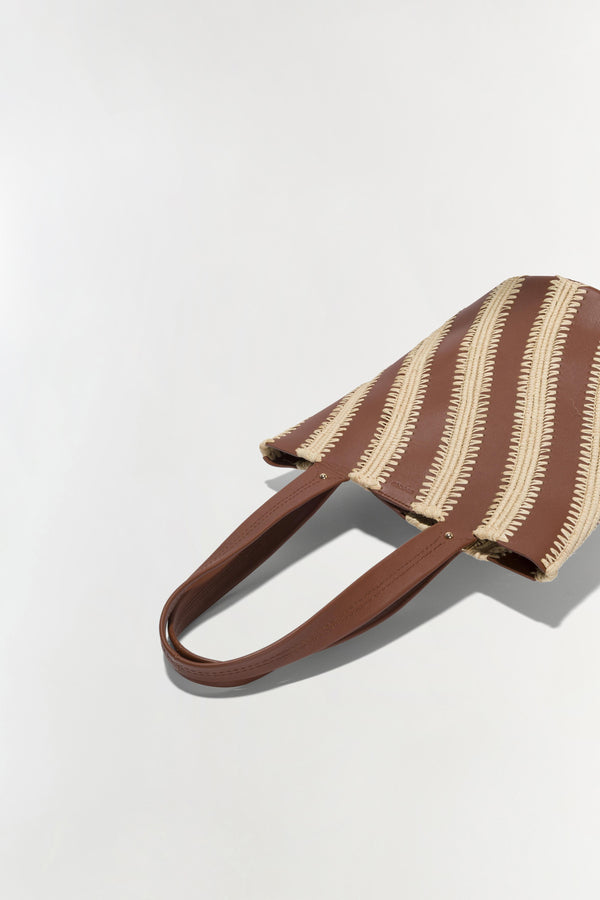 Jonathan Simkhai Talia Contrast Bucket Bag SABLE