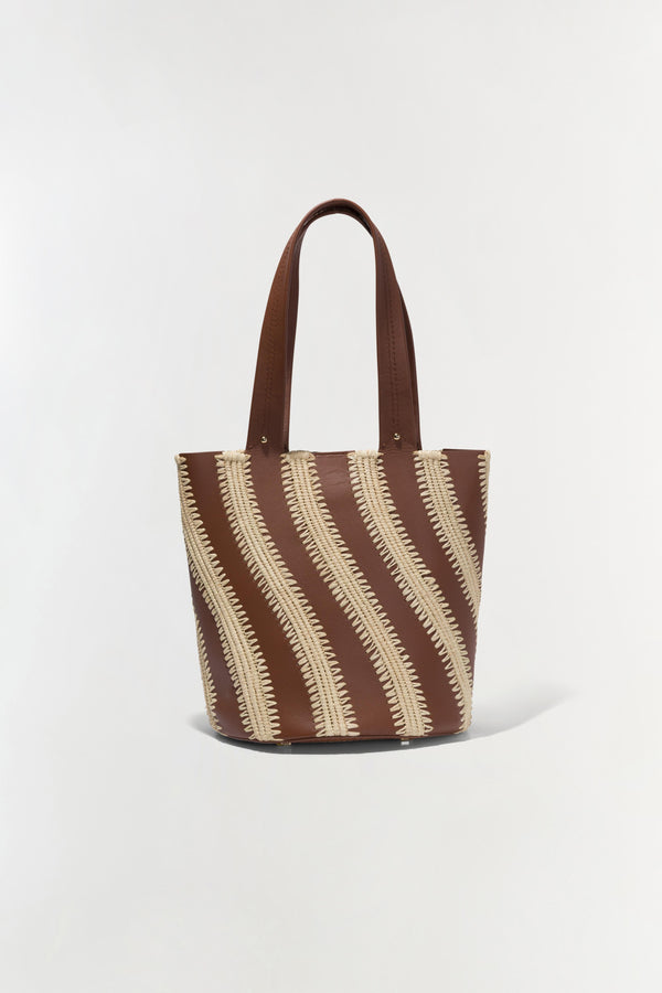 Jonathan Simkhai Talia Contrast Bucket Bag SABLE