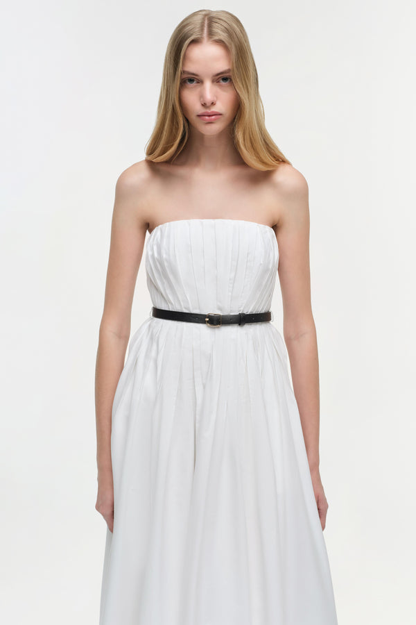 Jonathan Simkhai Thalia Cotton Midi Dress WHITE