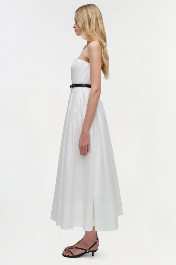 Jonathan Simkhai Thalia Cotton Midi Dress WHITE