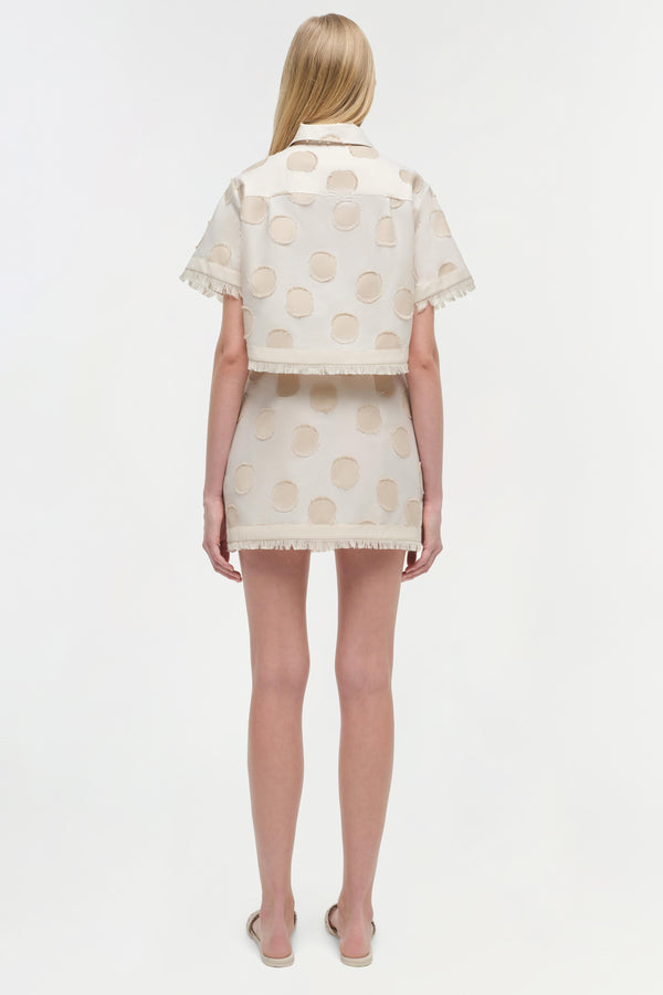Jonathan Simkhai Topanga Shirt SAND POLKA DOT