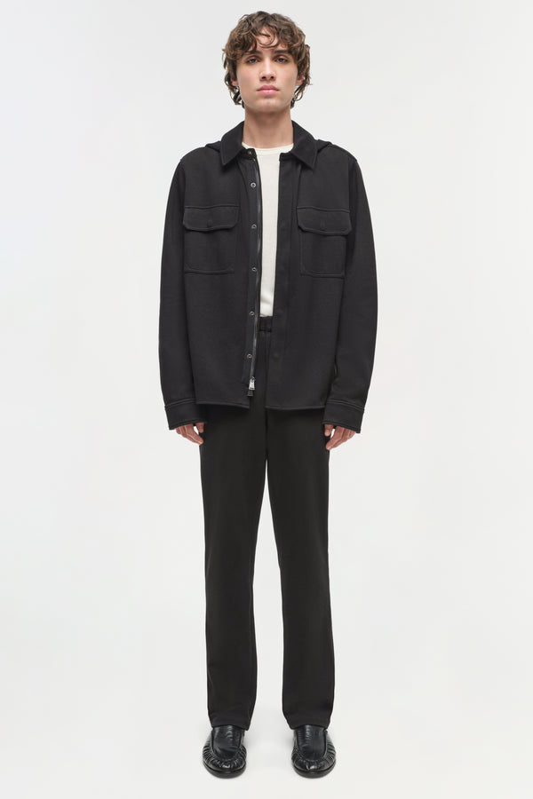 Jonathan Simkhai Travis Shirt Jacket Black