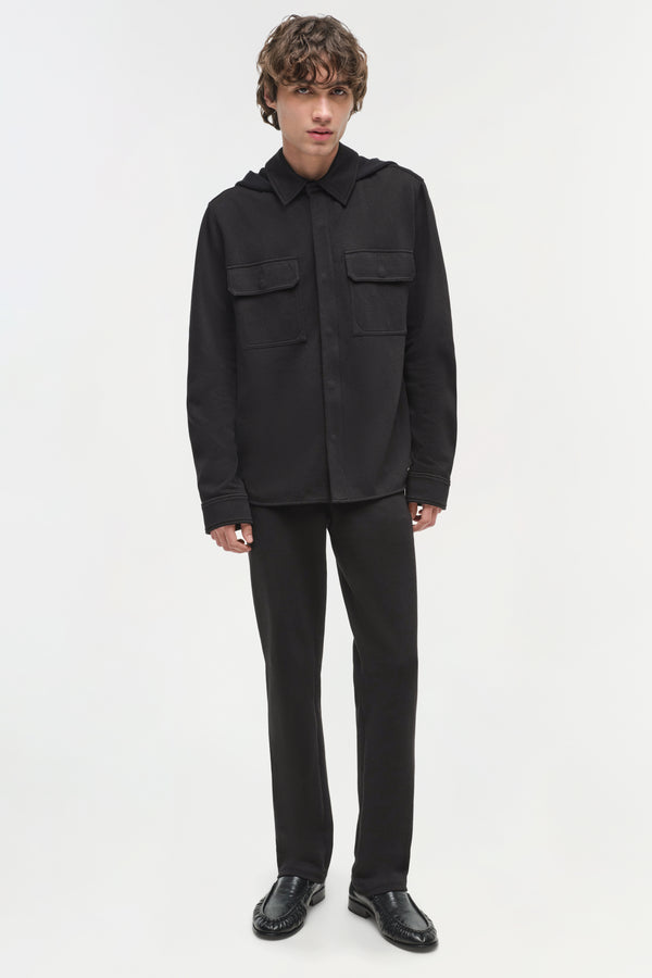 jonathan simkhai Travis Shirt Jacket Black