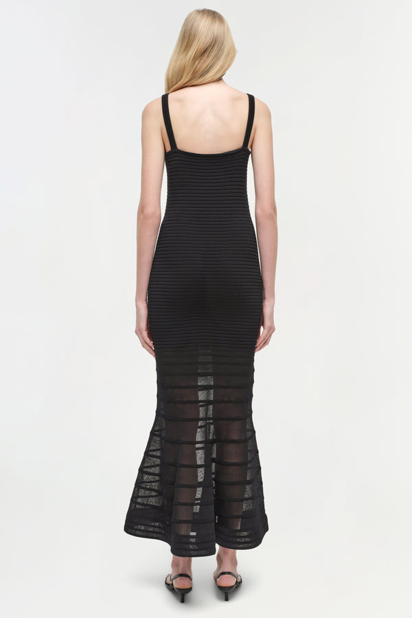 Jonathan Simkhai Vallarie Knit Midi Dress Black