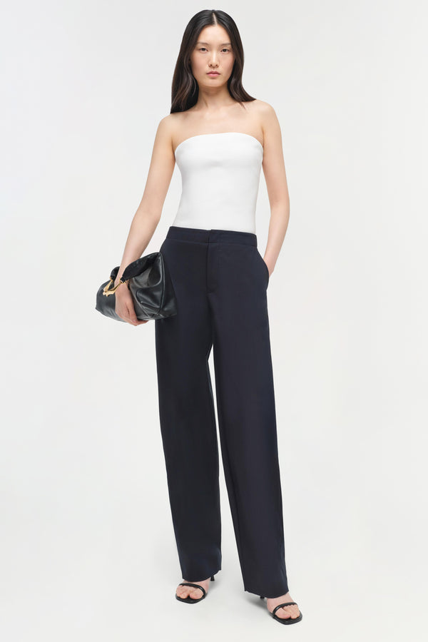 Jonathan Simkhai Waldon Curved Leg Pant Black