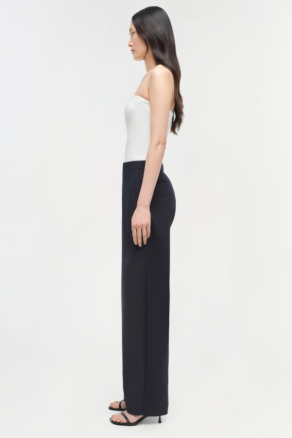 Jonathan Simkhai Waldon Curved Leg Pant Black