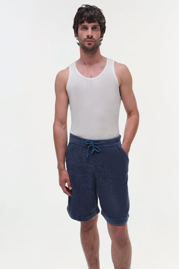 Jonathan Simkhai Warrin Terry Knit Shorts STEEL