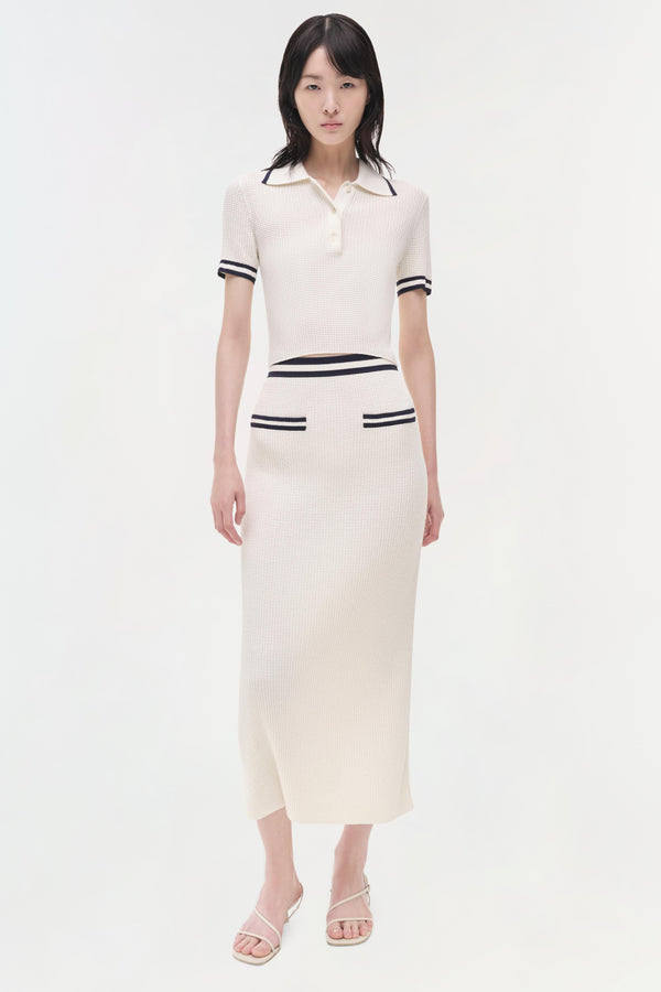 jonathan simkhai Whitten Polo IVORY MULTI