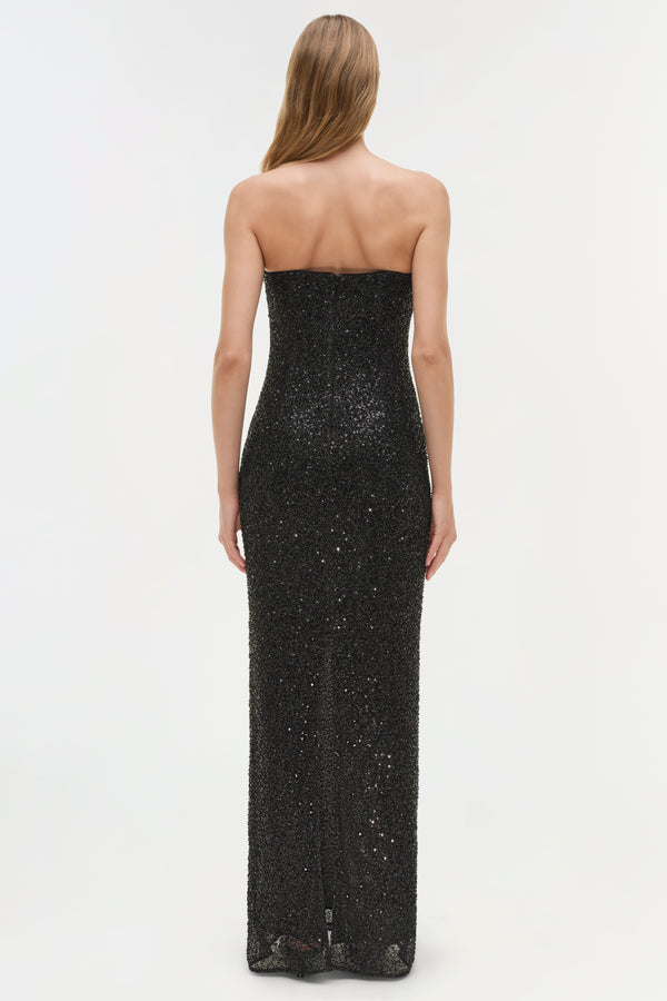 Jonathan Simkhai Xyla Sequin Gown Black