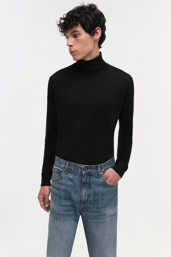 jonathan simkhai Yishai Turtleneck BLACK
