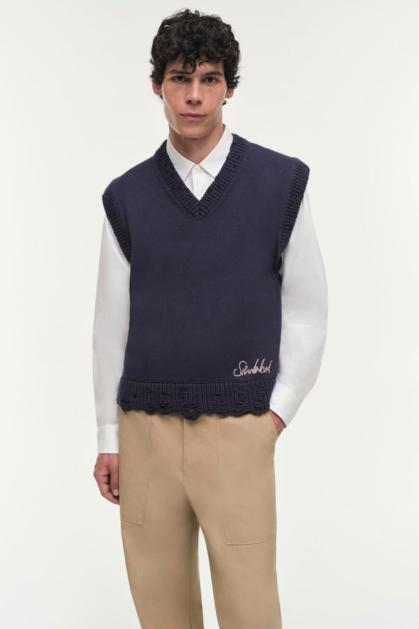 jonathan simkhai Zayn Vest MIDNIGHT