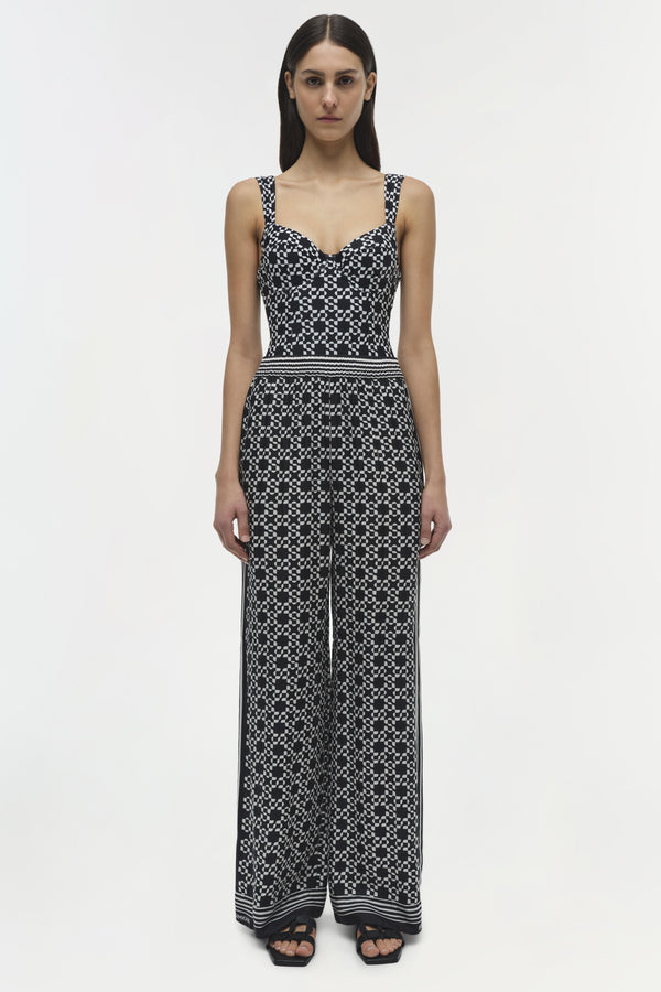 Jonathan Simkhai Zuna Straight Pant BLACK