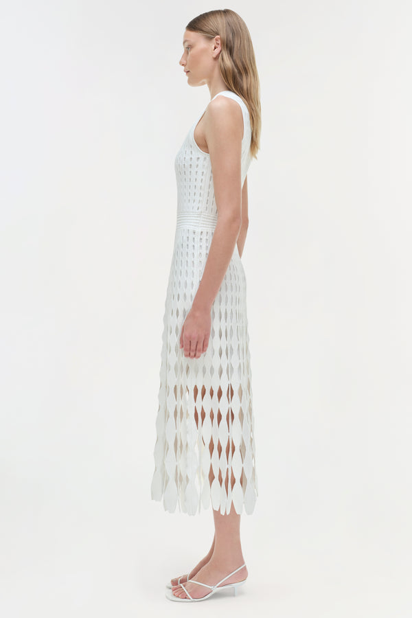 Jonathan Simkhai Zyla Knit Maxi Dress Ivory