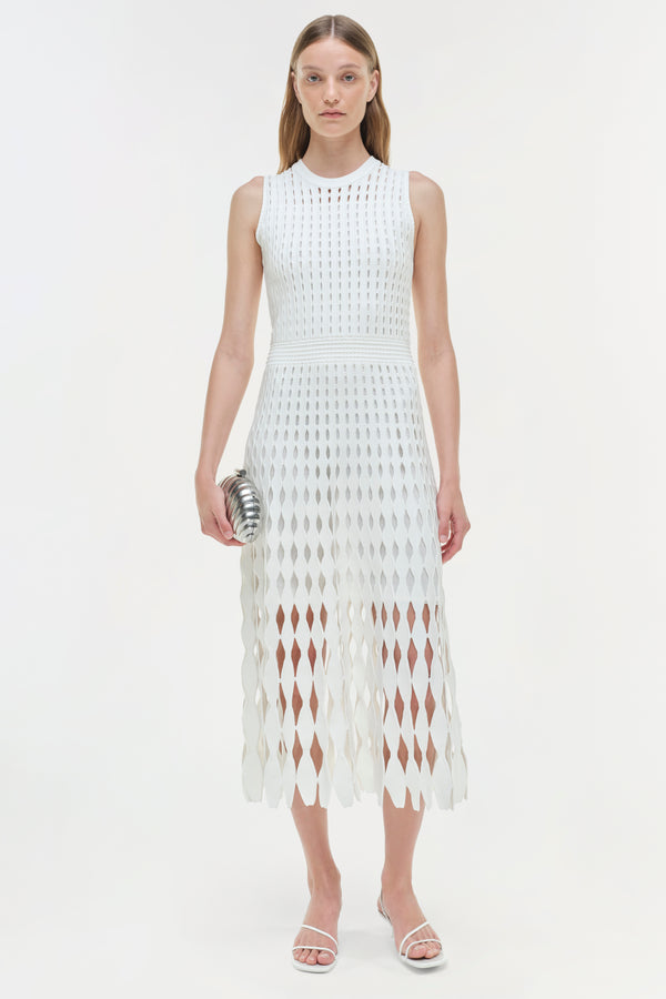 Jonathan Simkhai Zyla Knit Maxi Dress Ivory