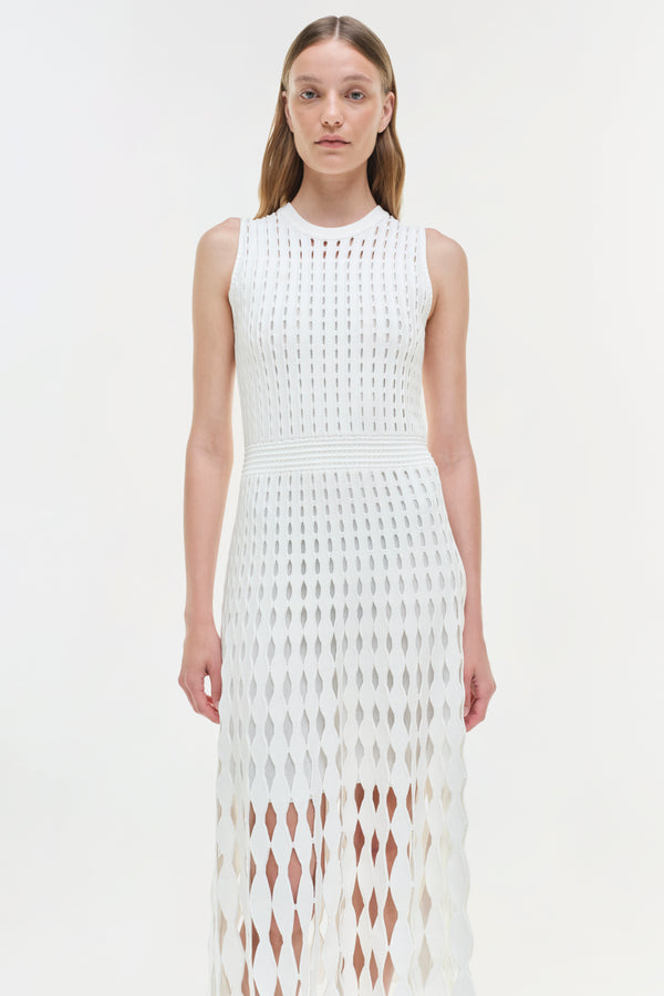 Jonathan Simkhai Zyla Knit Maxi Dress Ivory