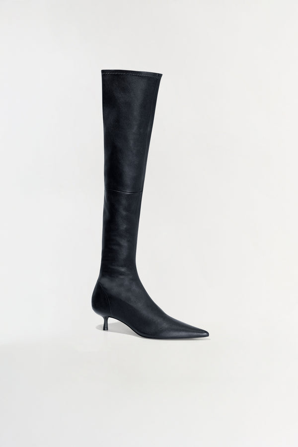 Jonathan Simkhai Joni Leather Over-The-Knee Boot Black