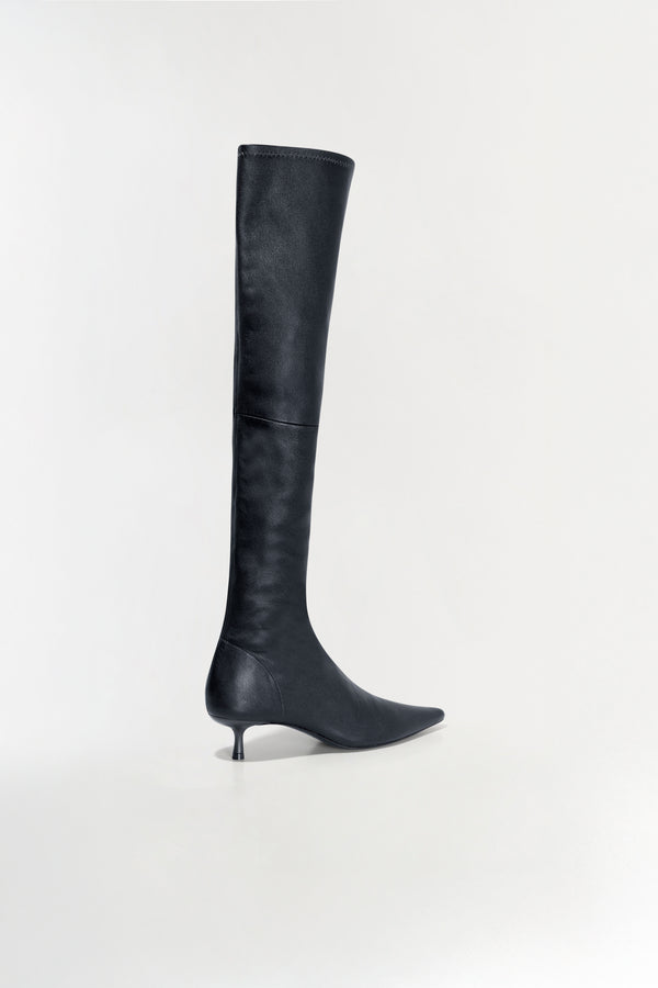Jonathan Simkhai Joni Leather Over-The-Knee Boot Black