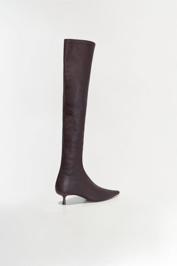 Jonathan Simkhai Joni Leather Over-The-Knee Boot HICKORY