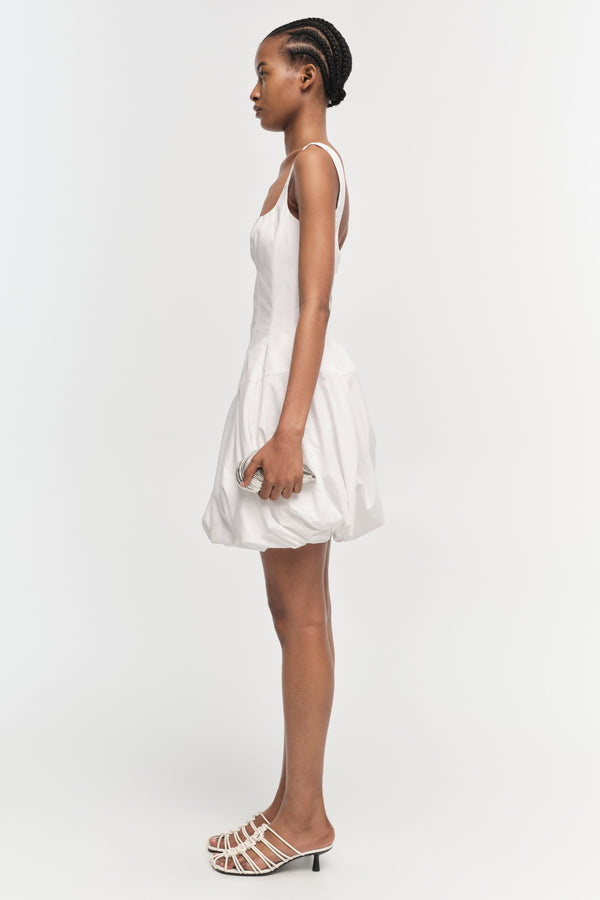 Jonathan Simkhai Juni Cotton Poplin Mini Dress WHITE