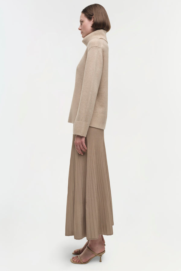 Jonathan Simkhai Katy Cashmere Sweater SAND MELANGE