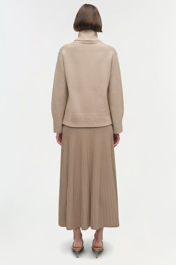 Jonathan Simkhai Katy Cashmere Sweater SAND MELANGE