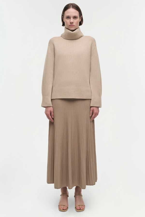 Jonathan Simkhai Katy Cashmere Sweater SAND MELANGE