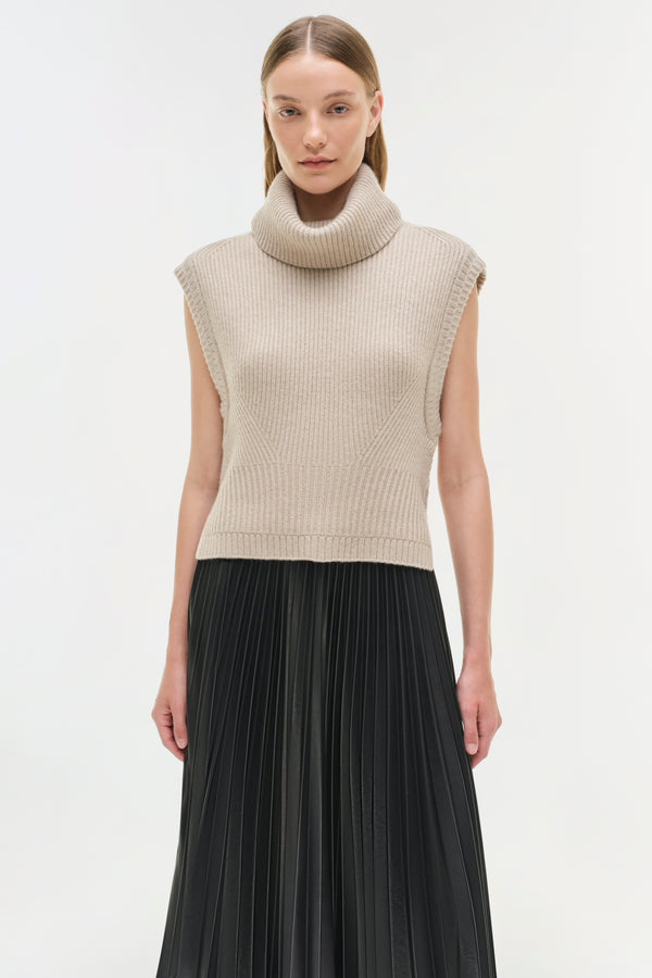 Jonathan Simkhai Kezia Vegan Leather Midi Skirt Black