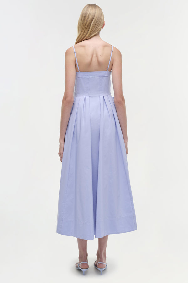 Jonathan Simkhai Kittiya Cotton Midi Dress French Blue
