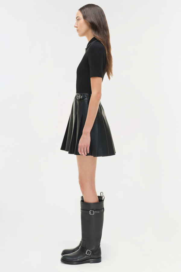 Jonathan Simkhai Linnie Knit Combo Midi Dress Black