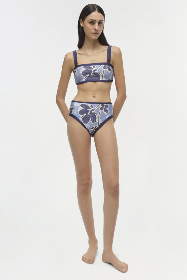 jonathan simkhai Luthea Bikini Top BLUE HYDRANGEA FLORAL