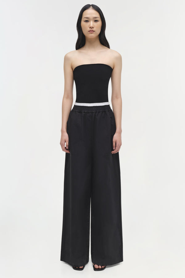 Jonathan Simkhai Nicole Strapless Compact Knit Top Black