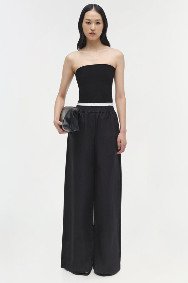 jonathan simkhai Nicole Strapless Compact Knit Top Black