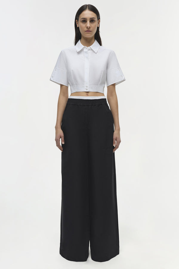 Jonathan Simkhai Olly Double Waistband Pant BLACK MULTI