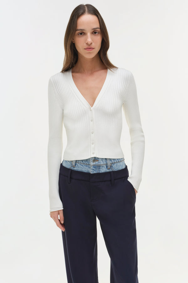 Jonathan Simkhai Ophelia Double Waistband Combo Pant MIDNIGHT MULTI