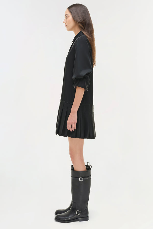 Jonathan Simkhai Regina Mini Shirt Dress BLACK MULTI