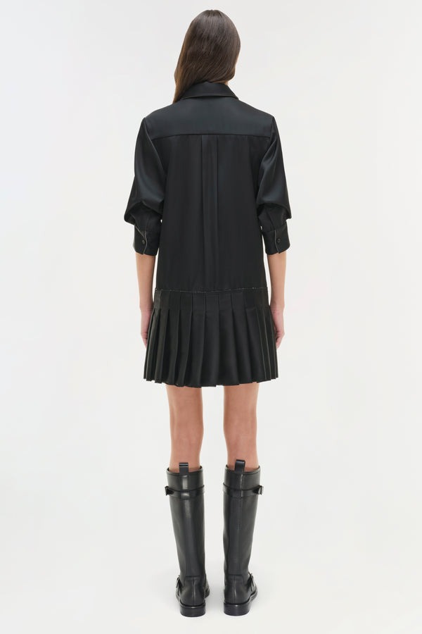 Jonathan Simkhai Regina Mini Shirt Dress BLACK MULTI