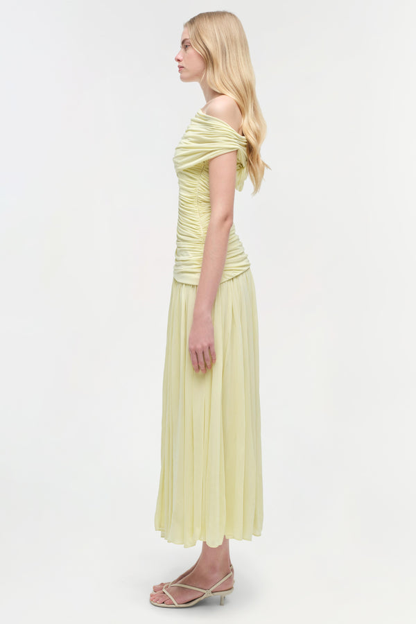 Jonathan Simkhai Rhiannon Jersey Midi Dress SUNGLOW