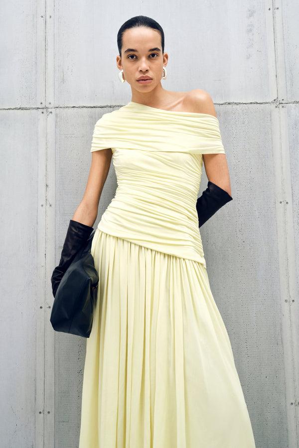 jonathan simkhai Rhiannon Jersey Midi Dress SUNGLOW