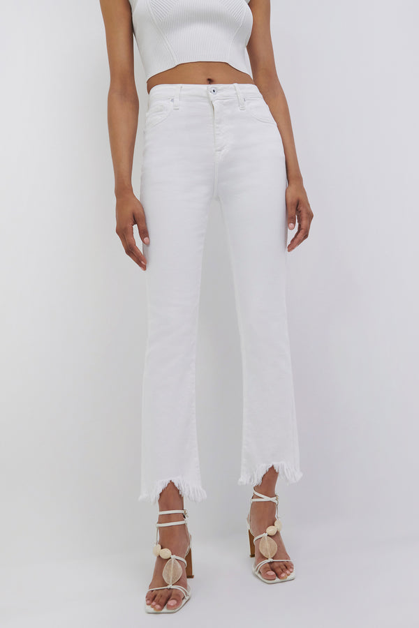 Jonathan Simkhai River Straight Leg Denim DISTRESSED WHITE