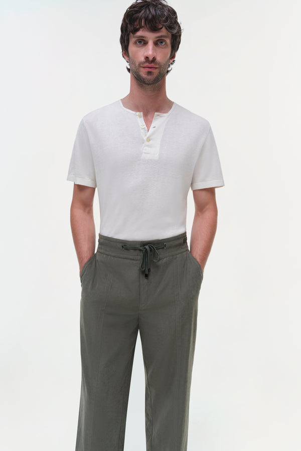 Jonathan Simkhai Rowan Drawstring Trousers SYCAMORE