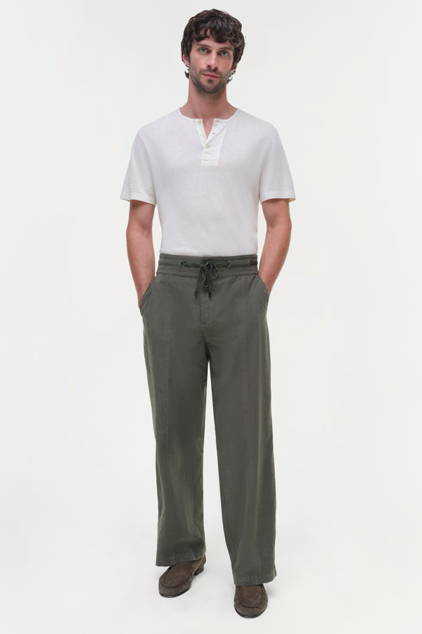 jonathan simkhai Rowan Drawstring Trousers SYCAMORE