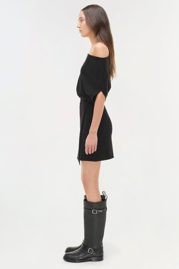 Jonathan Simkhai Shania Off Shoulder Mini Dress Black