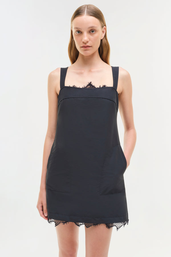 Jonathan Simkhai Sloan Cotton Lace Mini Dress MIDNIGHT MULTI