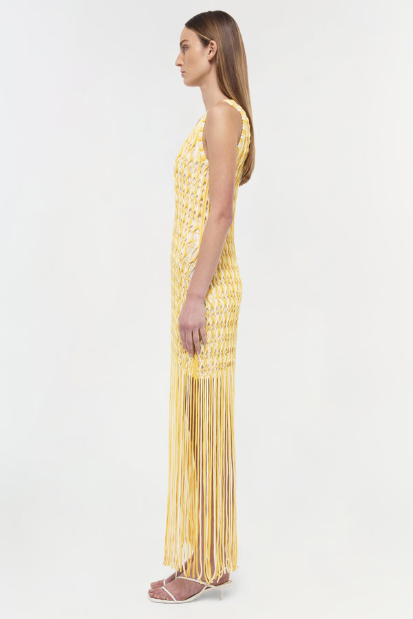 Jonathan Simkhai Sonia Fringe Knit Dress SUNNY MULTI