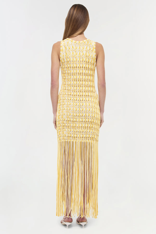 Jonathan Simkhai Sonia Fringe Knit Dress SUNNY MULTI