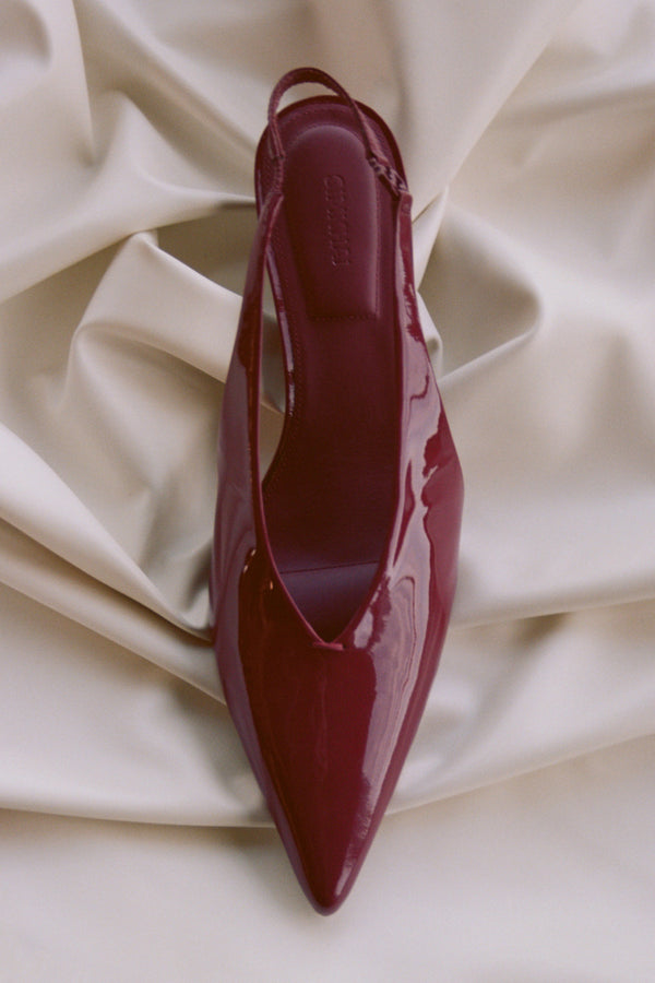 Jonathan Simkhai Sylvie Slingback Kitten Heel CRANBERRY